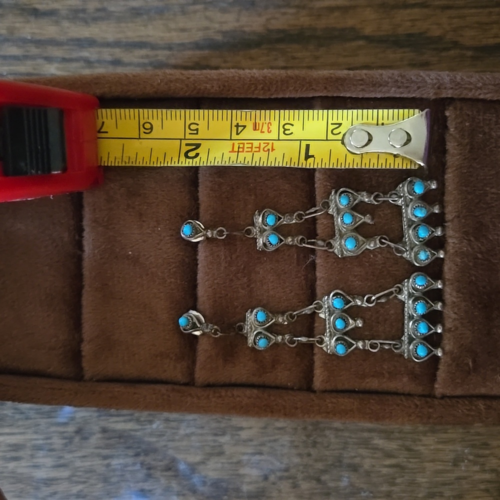 Turquoise earrings - Picture 2 of 2